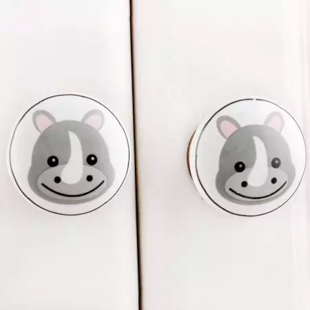 Hippo Flat Ceramic Knob